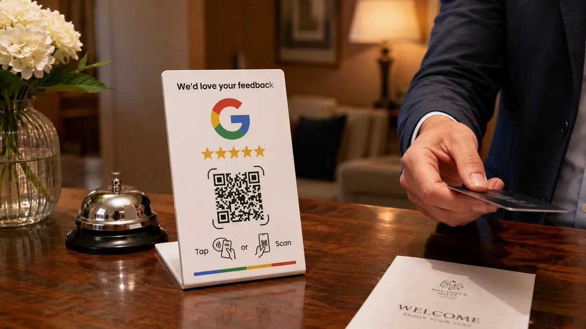 Google review bordje voor hotels, B&B's en accommodaties